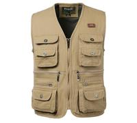 Oralidera Gilet de Pêche Homme Multi-Poches, Veste Sans Manche pour Photographie, Chasse, Journaliste et Voyage de Plein Air
