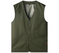 Oralidera Gilet sans Manche de Chasse pour Homme Gilet de Pêche Veste de Safari Gilet Reporter pour Photographe Sport, Vert, 3XL