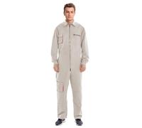 Oralidera Homme Combinaison de Travail à Manches Longues Bleu de Travail Bricolage Salopettes Combinaison Travail Technicien Vêtements de Travail, Kaki, M