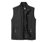 Oralidera Homme Gilet de Plein Air Photographier Veste de Loisirs Veste de Sport De Voyage Gilet de Pêche Extérieur Veste Sans Manche, Noir, XL