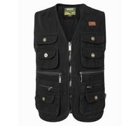 Oralidera Hommes Gilet Multi-Poches de Pêche, Photographie, Chasse - Veste Sans Manche de Plein Air pour Journaliste et Voyage