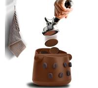 ORALION Corbeille à café pour marc, boîte à café concentré mini, Boite a Marc de Cafe avec Barre de Chocs Amovible，Convient pour espresso et cappuccino, latte,marron