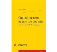 Oralité du texte et écriture des voix Anne Penesco (Auteur), Luc Fraisse (Collection dirigée par)