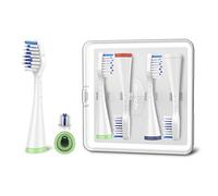 Oralphi Lot de 4 têtes de brosse à dents de rechange pour Waterpik Complete Care 5.0 et 9.0, avec étui de rangement