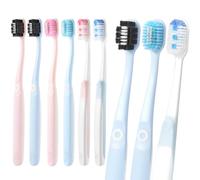 Oralphi Lot de 6 Brosses à Dents Souple,Poils Extra-Soft pour Gencives Sensibles - Charbon Actif & Ions Argent - Triple Couche Fil Dentaire | Brosses à Dents Medium Adulte-Élimination Plaque Profonde