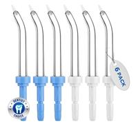 Oralphi Têtes de rechange pour Waterpik Waterpik, embouts de rechange pour hydropulseur Waterpik, adaptés aux accessoires Waterpik, embouts de rechange pour PP-100E (6 embouts Pik Pocket Tips)