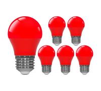 ORALUCE Ampoule Couleur LED E27, 5W=40W, Rouge, 450 LM, Lot de 6 | G45 Mini Globe Ampoule, Économie d’Énergie, Sans Scintillement, Non Dimmable, pour Noël, Halloween, Éclairage Décoratif