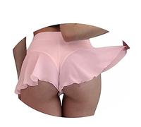 ORANDESIGNE Femme Shorts Sport Yoga Butt Lift Legging Court Pantalon de Yoga Taille Haute Sexy Été Short de Danse Hot Pants Dance Booty Shorts Rave Festivals Musique Fete Clubwear E Rose XXL