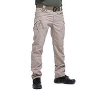 ORANDESIGNE Homme Outdoor Military Army Archon Combat Tactical Multi-Pocket Trousers Casual Cargo Working Pantalons C Kaki M