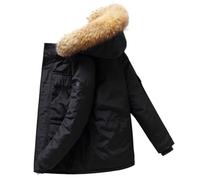 ORANDESIGNE Hommes Hiver Doudoune À Capuche Chaude Couleur Pure Veste De Jeunesse Veste Moto Épaissir Chaude Polyvalente Blouson Veste Matelassée Zipper Slim Fit Manteau Épais B Noir 01 XS