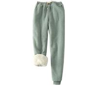 ORANDESIGNE Pantalon 2019 Nouveau Hiver Fashion Pantalon Femme Polaire Chaud, Suède Cofortable Mode Pants de Nuit Pyjamas Noel Confortable Casual Vert M
