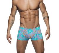 ORANDESIGNE Short De Bain Homme Taille Basse Boxers Maillot De Bain avec Rembourrage Amovible Boxer Piscine Slip De Natation Funky Trunk Élastique Push Up Swimming Shorts Plage De Surf B Gris M