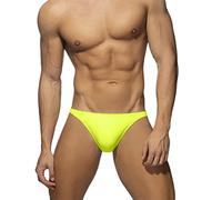 ORANDESIGNE Slip de Bain Homme Piscine Sexy Imprimé Maillot de Bain avec Rembourrage Amovible et Bonnet Push-Up Mini Shorts de Bain H-Vert L