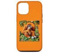 Orang-outan en fruits - Sauvons la forêt, sauvons nos amis Coque pour iPhone 12/12 Pro