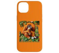Orang-outan en fruits - Sauvons la forêt, sauvons nos amis Coque pour iPhone 14 Plus