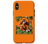 Orang-outan en fruits - Sauvons la forêt, sauvons nos amis Coque pour iPhone X/XS