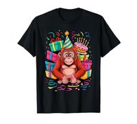 Orang-Outan Gâteaux Confettis Anniversaire Fête Orang-Outans T-Shirt
