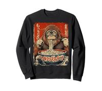 Orang-outan Mangeant des Nouilles Ramen Ukiyo-e Mignon Sweatshirt