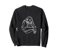 Orang-outan Minimalist Line Art Wildlife Animal Design Sweatshirt