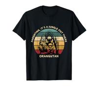 Orang-outan vintage style rétro, maman orang-outan avec bébé T-Shirt