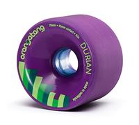 Orangatang Durian 75 mm 83a Freeride Longboard Skateboard Wheels (Purple, Set of 4)