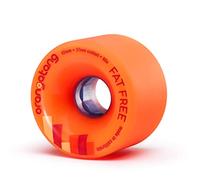 Orangatang Fat Free 65 mm 80a Freeride Longboard Skateboard Wheels (Orange, Set of 4)