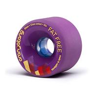 Orangatang Fat Free 65 mm 83a Freeride Longboard Skateboard Wheels (Purple, Set of 4)