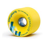 Orangatang Stimulus 70 mm 86a Freeride Longboard Skateboard Wheels (Yellow, Set of 4)