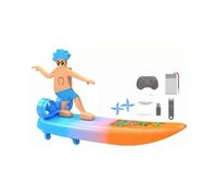 (Orange 2 electric version)2-in-1 Amphibious Drifting Remote Control Surfboard, RC Water Drift Scooter Toys