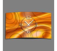 Orange abstrait Horloge murale design moderne horloges murales silencieuses pas de tic-tac dixtime 3DS-0085