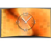 Orange abstrait Horloge murale design moderne horloges murales silencieuses pas de tic-tac dixtime 3D-0059