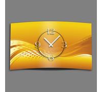 Orange abstrait Horloge murale design moderne horloges murales silencieuses pas de tic-tac dixtime 3DS-0035