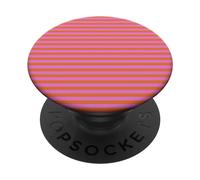 Orange and Pink Stripes Geometric Horizontal Lines Pattern PopSockets PopGrip Adhésif