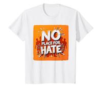Orange Anti-Intimidation Pas de Place pour Une Déclaration De Haine T-Shirt, Enfant, Blanc, 2 Ans