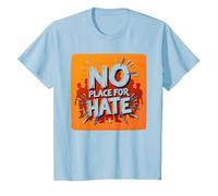 Orange Anti-Intimidation Pas de Place pour Une Déclaration De Haine T-Shirt, Enfant, Bleu Céleste, 10 Ans