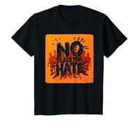 Orange Anti-Intimidation Pas de Place pour Une Déclaration De Haine T-Shirt, Enfant, Noir, 2 Ans