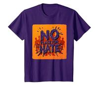Orange Anti-Intimidation Pas de Place pour Une Déclaration De Haine T-Shirt, Enfant, Violet, 6 Ans