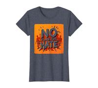 Orange Anti-Intimidation Pas de Place pour Une Déclaration De Haine T-Shirt, Femme, Bleu Chiné, XS