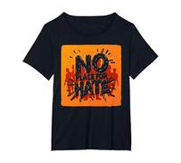 Orange Anti-Intimidation Pas de Place pour Une Déclaration De Haine T-Shirt, Femme Grandes Tailles, Noir, 4X