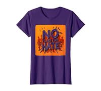 Orange Anti-Intimidation Pas de Place pour Une Déclaration De Haine T-Shirt, Femme, Violet, M