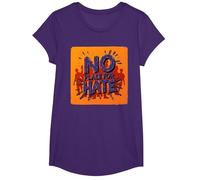 Orange Anti-Intimidation Pas de Place pour Une Déclaration De Haine T-Shirt, Fille, Violet, M
