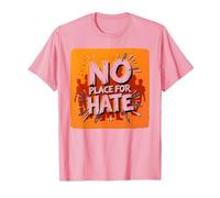 Orange Anti-Intimidation Pas de Place pour Une Déclaration De Haine T-Shirt, Homme, Rose, M