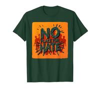 Orange Anti-Intimidation Pas de Place pour Une Déclaration De Haine T-Shirt, Homme, Vert Forêt, XL