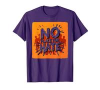 Orange Anti-Intimidation Pas de Place pour Une Déclaration De Haine T-Shirt, Homme, Violet, M