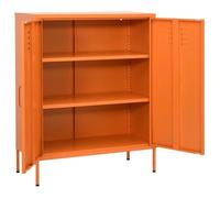 Orange Armoire de rangement, CLARENCE, Buffet/Armoire latérale, Orange 80x35x101,5 cm Acier LV2230