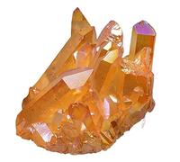 Orange Aura Quartz Crystal vug Titanium Bismuth Silicon Cluster Rainbow Gemstone Stone