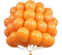 Orange Balloons, 50 Pieces 12 Inch Orange Mette Balloons, Orange Balloons For Women Girls Birthday Party Halloween Baby Shower Wedding Graduation Picnic Decorations
