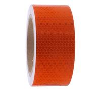 Orange Bande Réfléchissante Pvc Adhésive Haute Visibilité Extérieure | Autocollant Sécurité pour Décoration Véhicule, Avertissement Nocturne, Performance Réfléchissante, Usage Extérieur