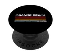 Orange Beach Alabama Retro Stripes Bali Island PopSockets PopGrip Adhésif