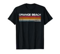 Orange Beach Alabama Retro Stripes Bali Island T-Shirt